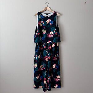 Simons | Contemporaine Sleeveless Tropical Floral Jumpsuit - Size 14
